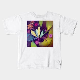 STYLE FLORAL OIL PAINT #1 Kids T-Shirt